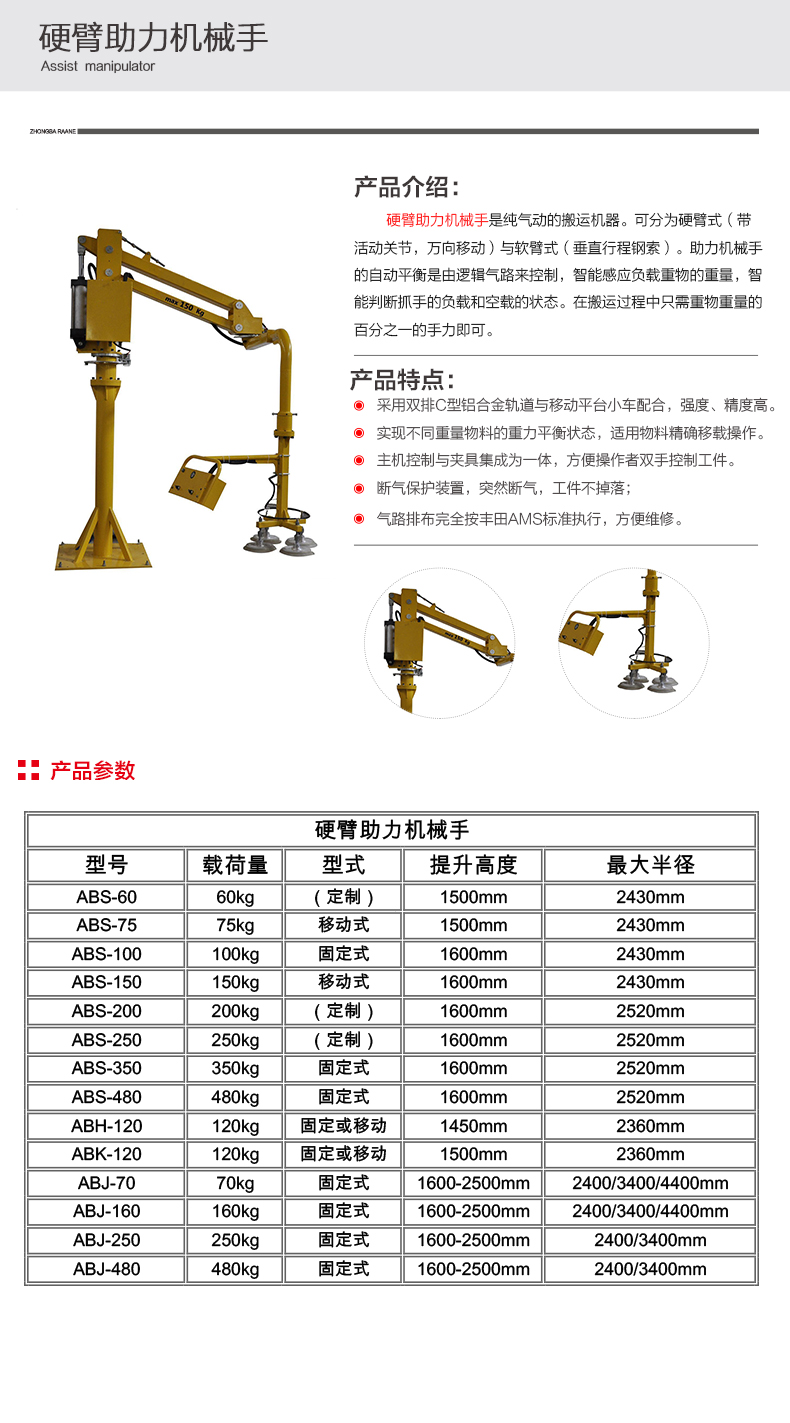 廣州助力機械手臂搬運立柱式懸臂吊折臂吊平衡吊懸臂吊廠家直銷